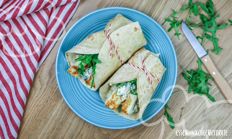 Veggie-Wrap mit Halloumi