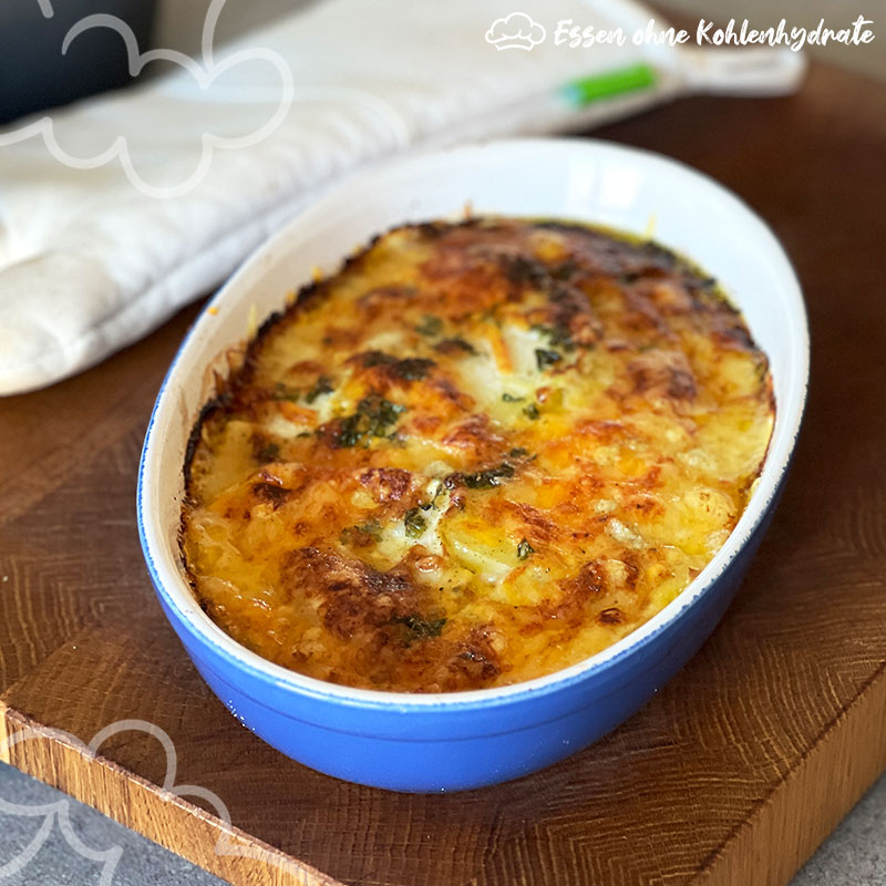 Schnelles Kohlrabi-Gratin - Essen ohne Kohlenhydrate